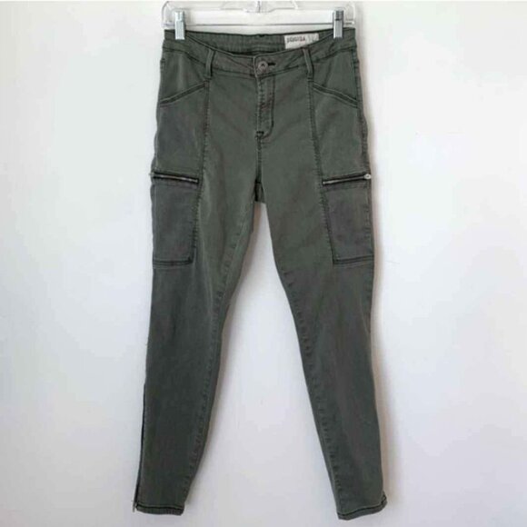 Pistola Topanga Army Green Cargo Moto Pants - Picture 1 of 6